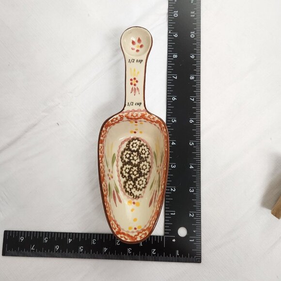 Temptations Old World Fallfetti Measuring Cups Spoons Nesting Set of 4 Browns - Picture 5 of 9